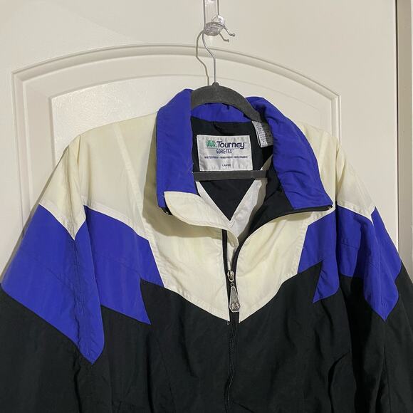 Vintage Tourney Gore-Tex Ladies Windbreaker Jacket Geometric Large - Picture 7 of 14